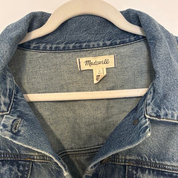 NWOT Madewell Relaxed Crop Jean Trucker Jacket in Billings Wash Size Small - Picture 5 of 9